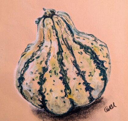 Chalk Pastels of Autumn Produce