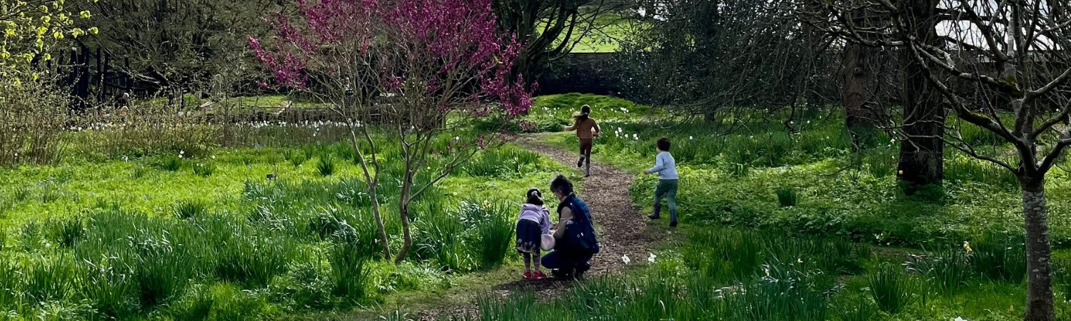 Family Fun at The Bishop's Palace An image of family fun in the Arboretum within The Bishop's Palace