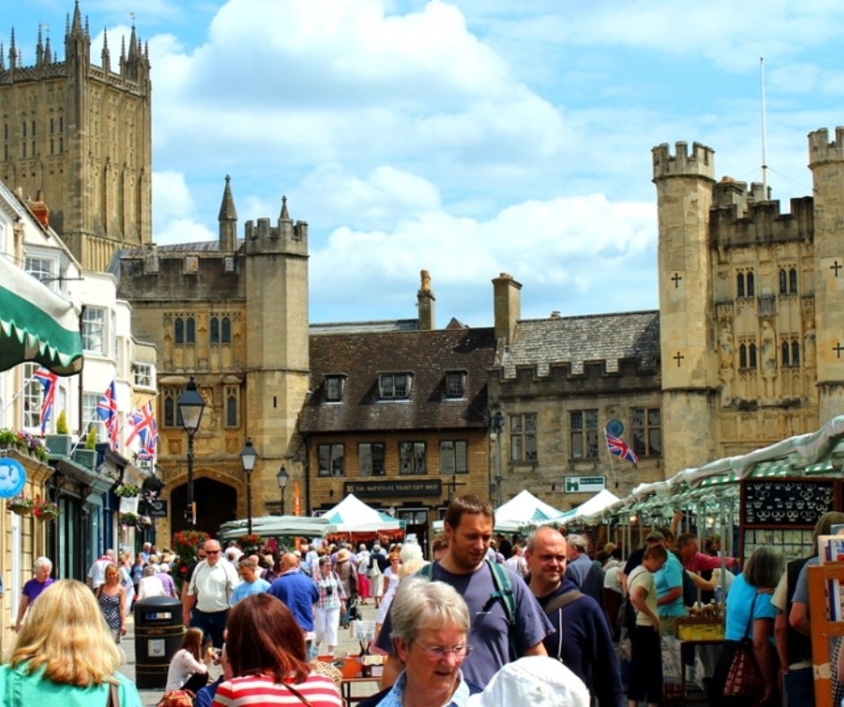 Wells Market An image of people exploring Wells Market
