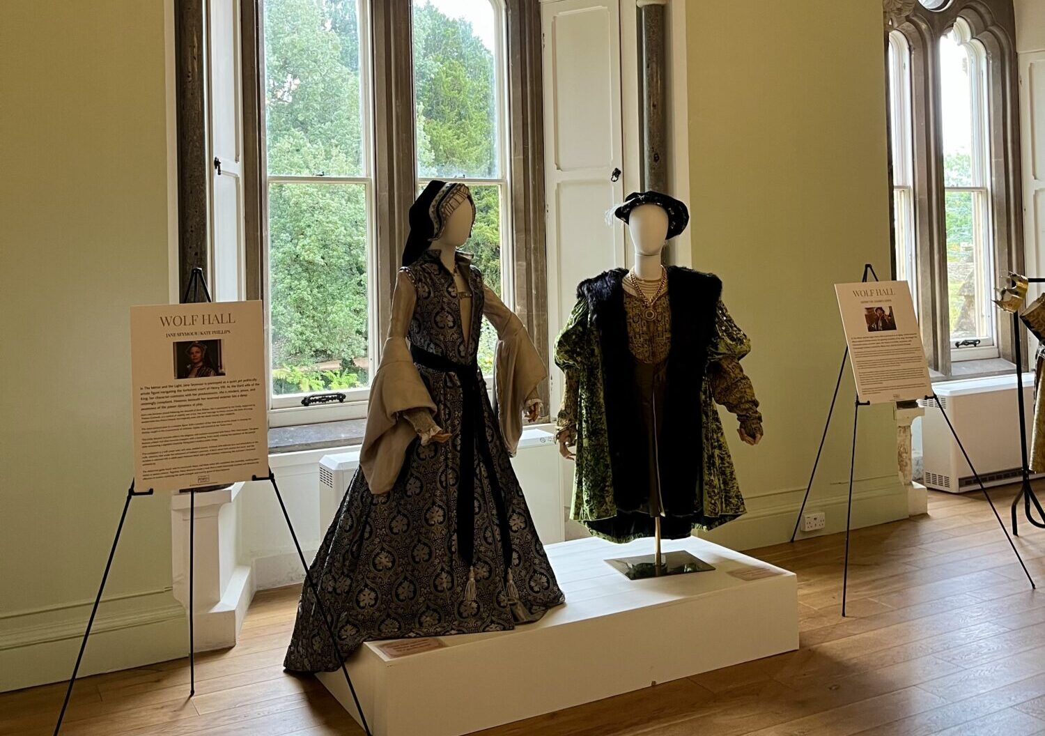 An image of the Costumes of Wolf Hall Exhibition at The Bishop's Palace in Wells, Somerset