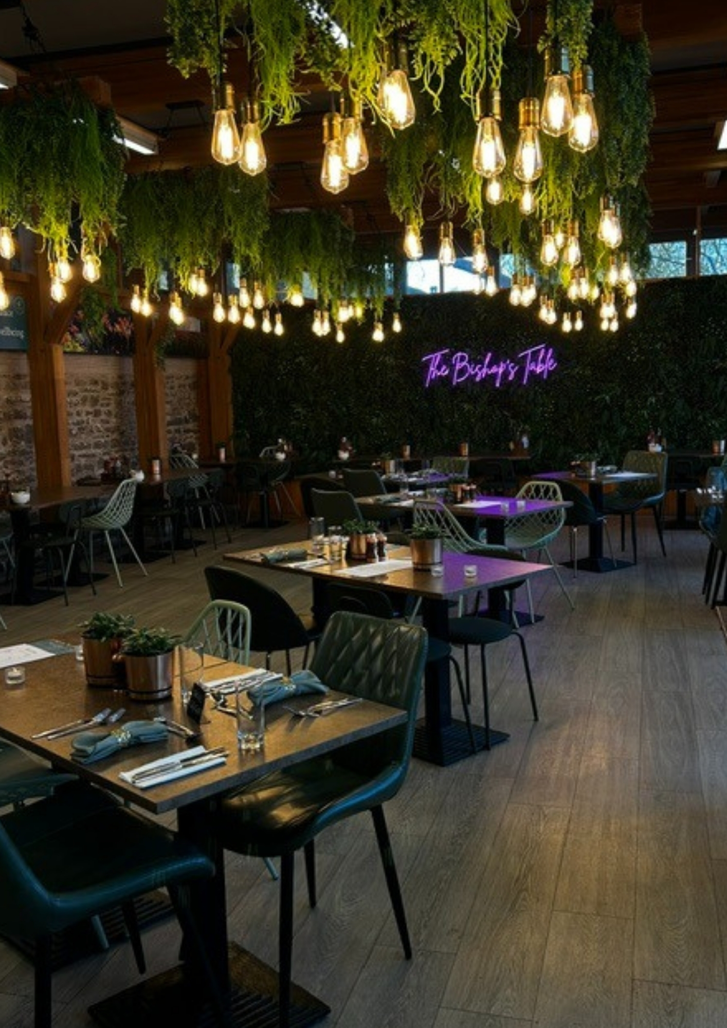 An image of the cosy and atmospheric interior of The Bishop's Table café during the Secret Supper Club