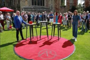 An image of The Antiques Roadshow filming at The Bishop's Palace in Wells