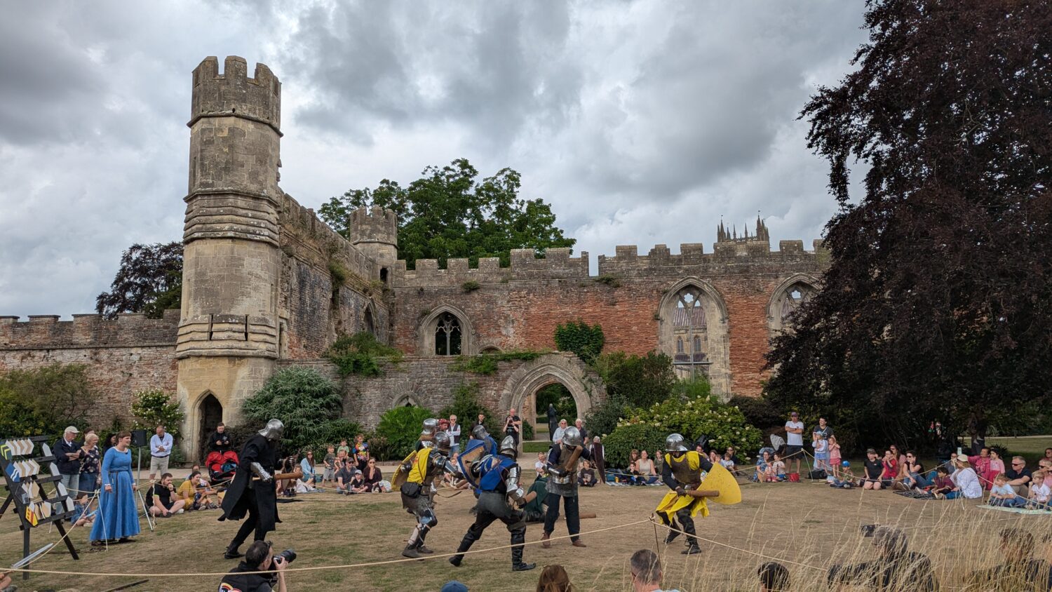 Medieval Knight Tournament An image of the Medieval Knight Tournament at The Bishop's Palace in Wells, Somerset