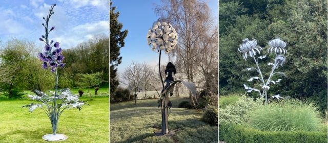 An image of the Botanical Sculptures Outdoor Sculpture Exhibition at The Bishop's Palace in Wells, Somerset