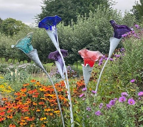 An image of the Botanical Sculptures Outdoor Sculpture Exhibition at The Bishop's Palace in Wells, Somerset