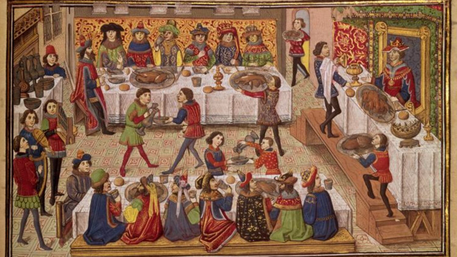 An image of a Medieval banquet. Exclusively for Friends - Bishops' Banquets Talk