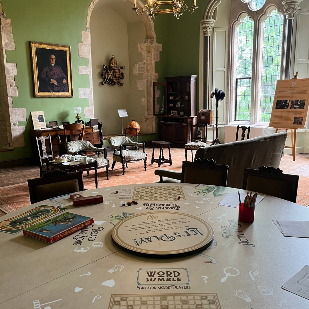 An image of the Games Table at The Bishop's Palace.