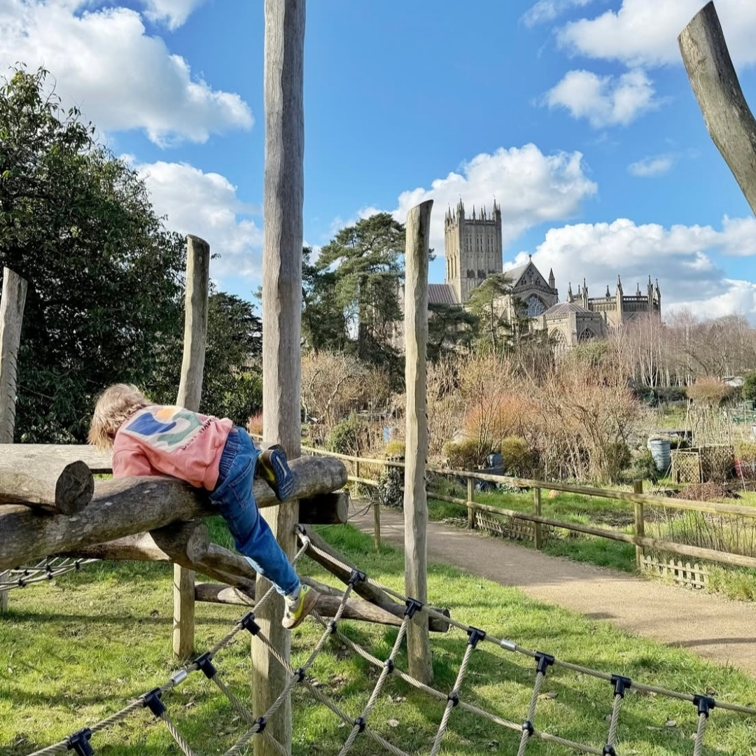 An image of a family exploring the Dragon's Lair Play Area.