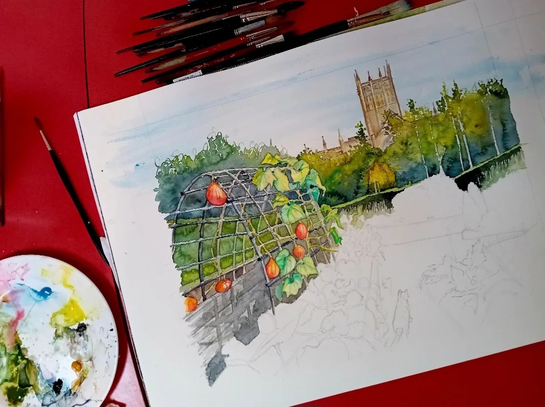 Friends of the Palace watercolour workshop.