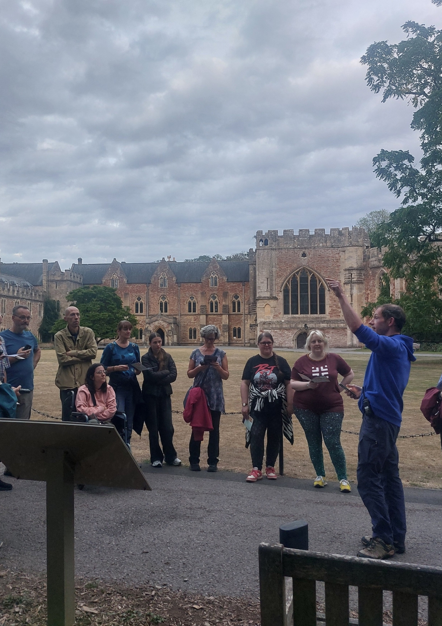 An image of the August Bat Walk at The Bishop's Palace.