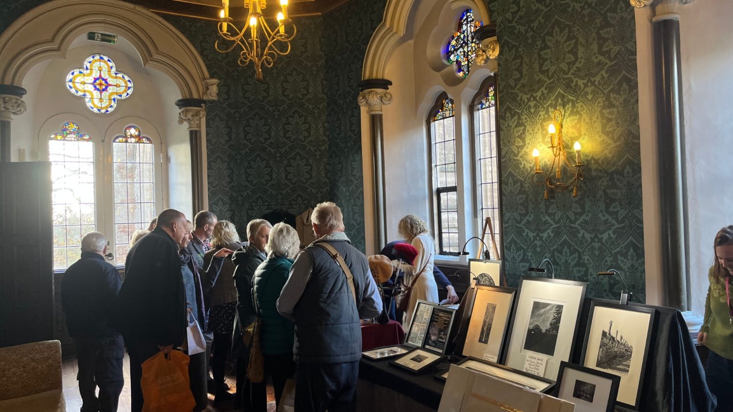 An image of the Christmas Artisan Market taking place at The Bishop's Palace, Wells in Somerset